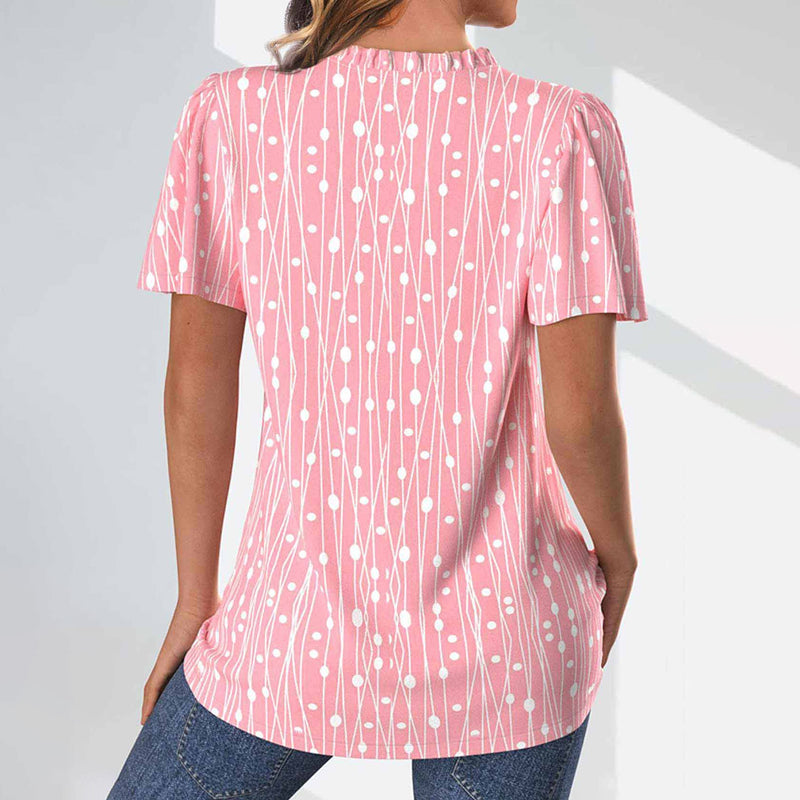 Blouse Décontractée À Pois