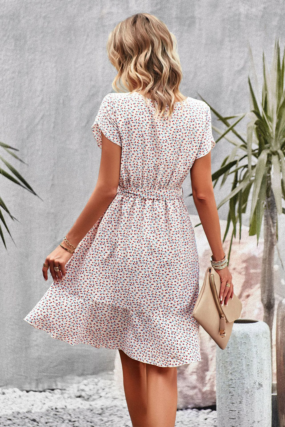 Robe d’été Boho Florale Bleue