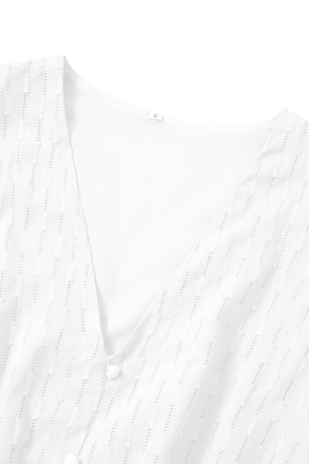 Robe d’été blanche V col midi