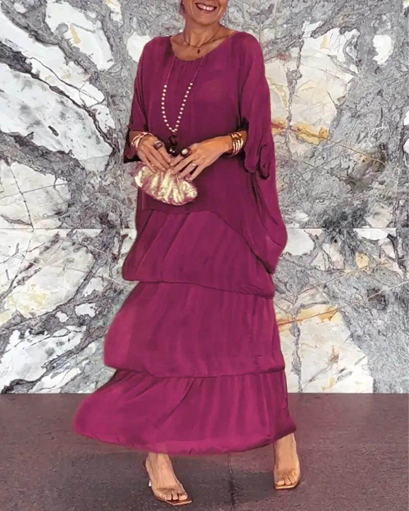 Marianne Robe longue superposée faite à la main