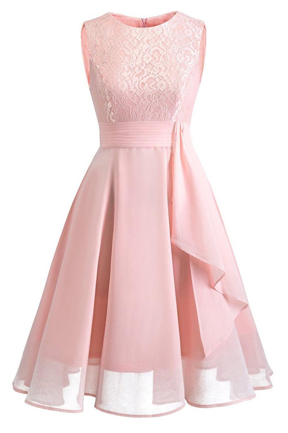 Robe de mariée en dentelle marine avec volants