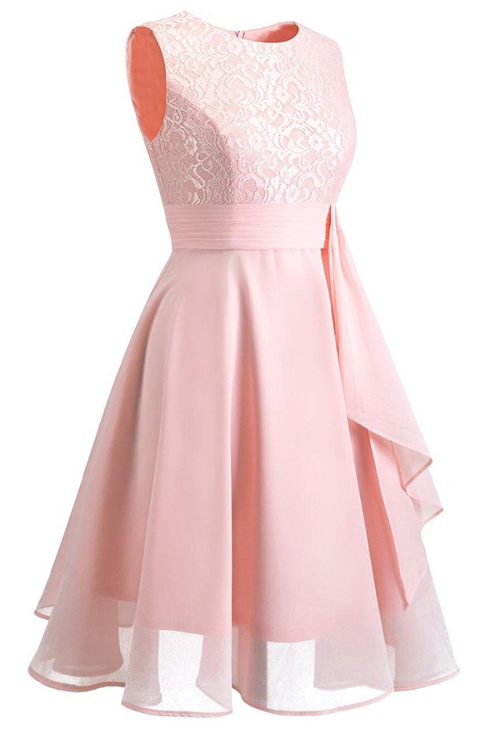 Robe de mariée en dentelle marine avec volants