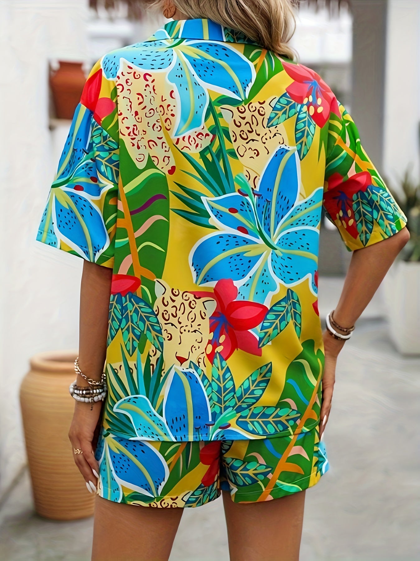 Vivette™ | Ensemble Estival Coloré à Imprimé Tropical