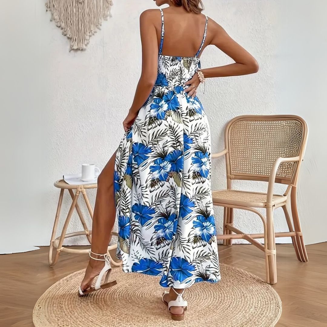 Vivette™ | Robe Maxi Tropicale Avec Fente