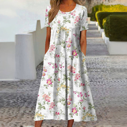 Robe Décontractée À Imprimé Floral