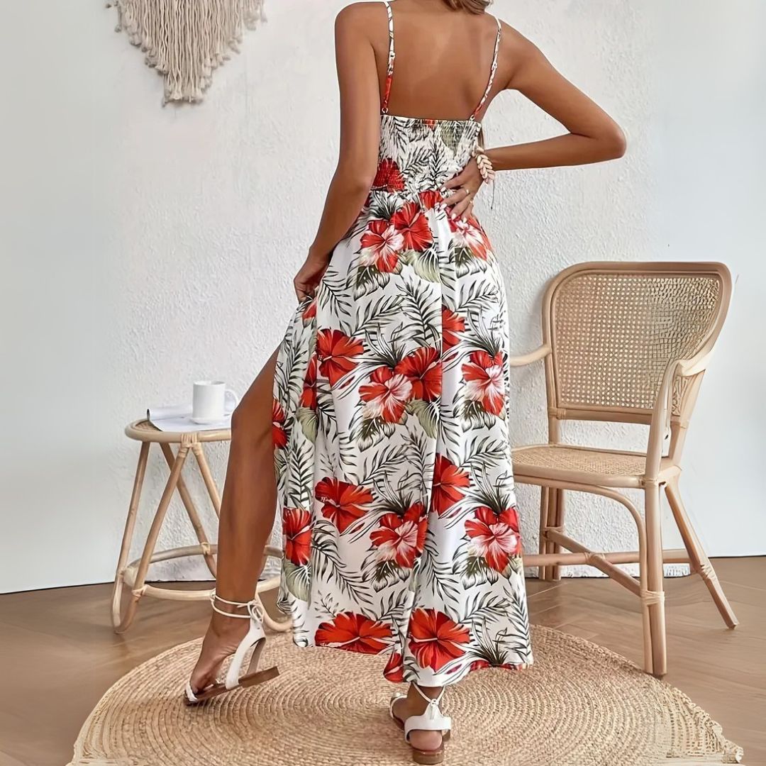 Vivette™ | Robe Maxi Tropicale Avec Fente