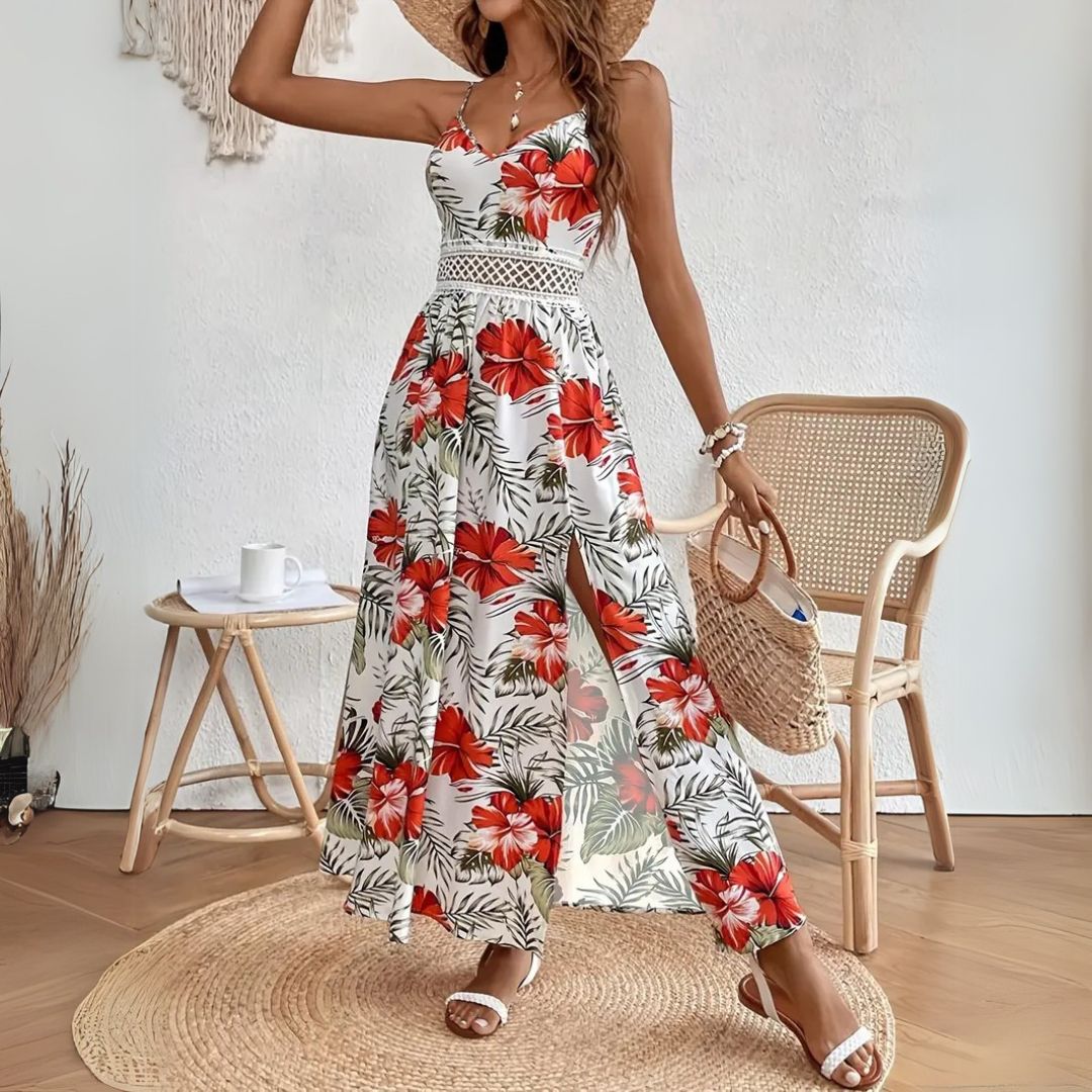 Vivette™ | Robe Maxi Tropicale Avec Fente