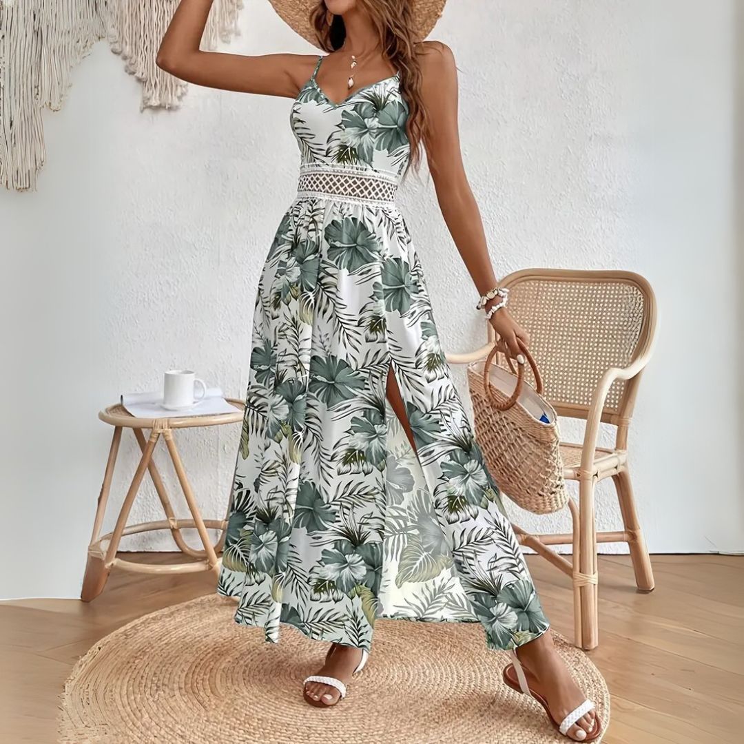 Vivette™ | Robe Maxi Tropicale Avec Fente