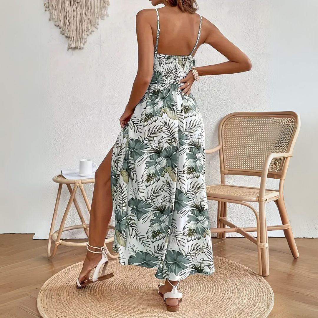 Vivette™ | Robe Maxi Tropicale Avec Fente