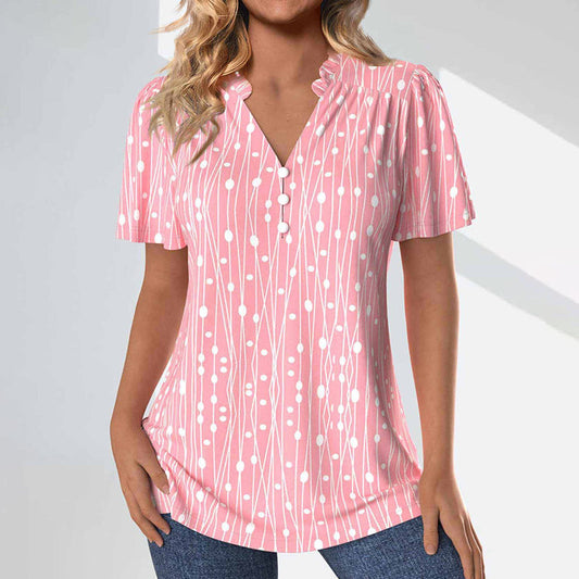 Blouse Décontractée À Pois