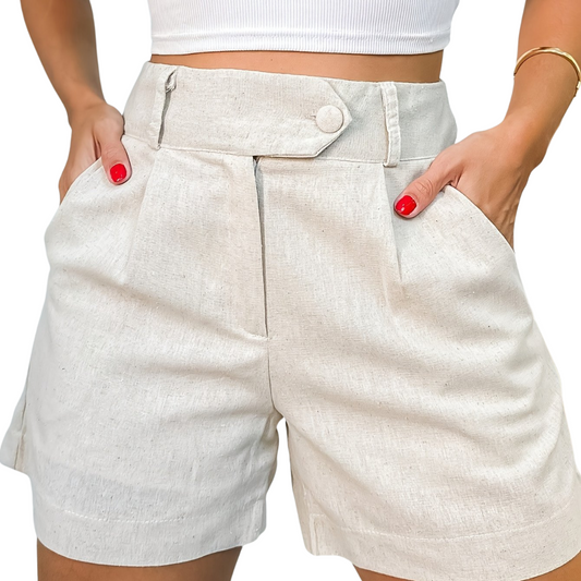 Vivette™ | Short en Lin Élégant