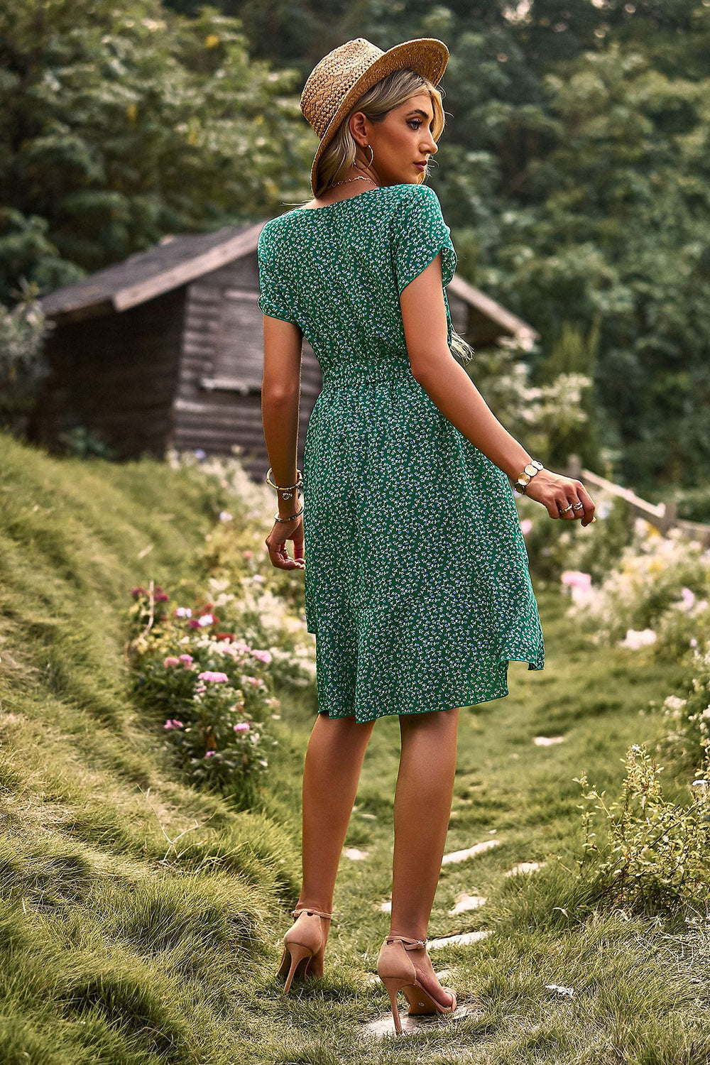 Robe d’été Boho Florale Bleue