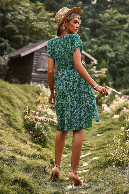 Robe d’été Boho Florale Bleue
