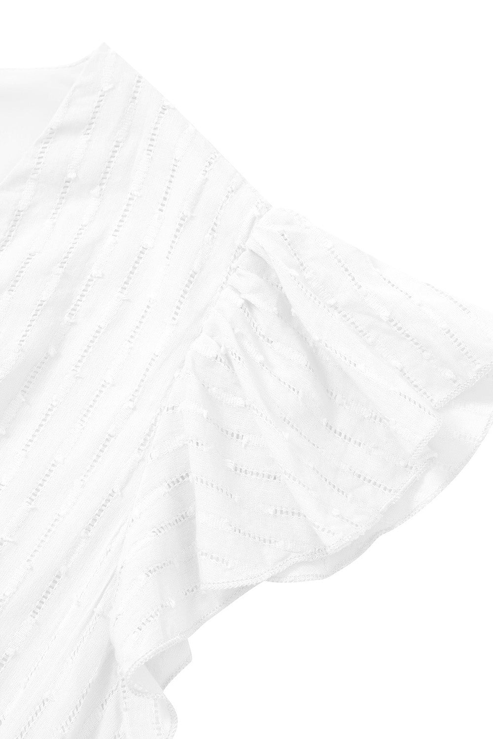 Robe d’été blanche V col midi
