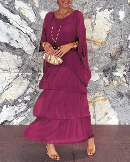 Marianne Robe longue superposée faite à la main