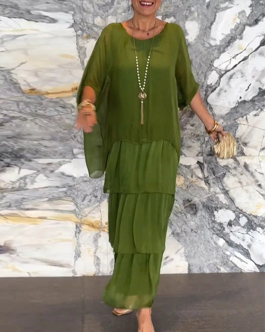 Marianne Robe longue superposée faite à la main