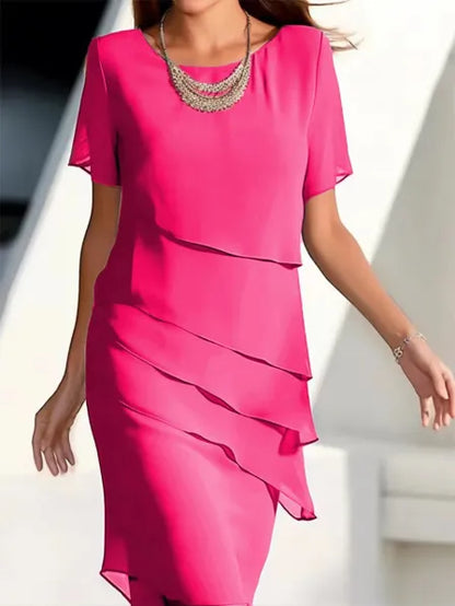 Aurore | Robe élégante en mousseline à volants
