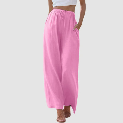 Eloria™ | Pantalon confort à jambe large et taille haute