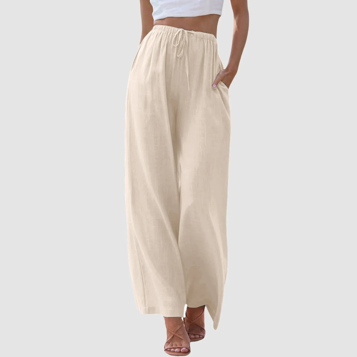 Eloria™ | Pantalon confort à jambe large et taille haute
