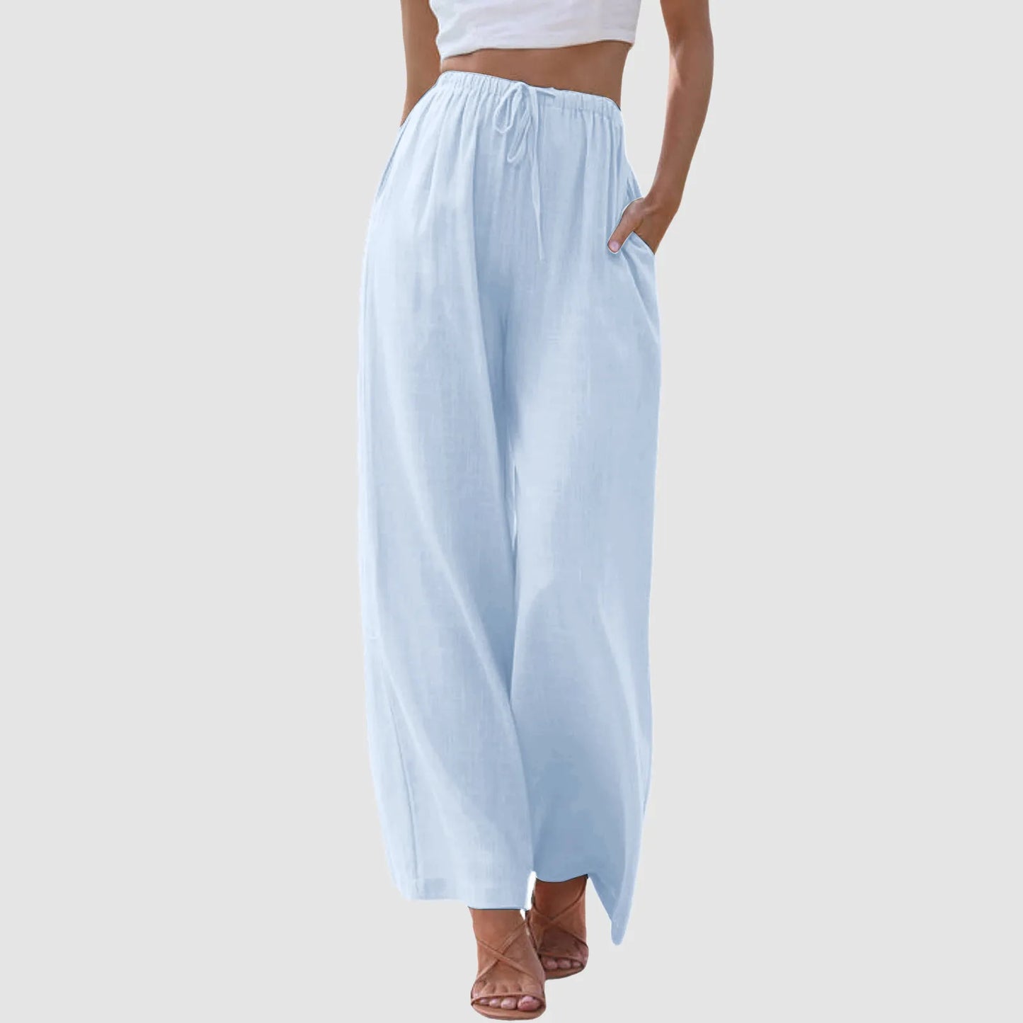 Eloria™ | Pantalon confort à jambe large et taille haute