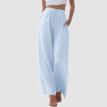 Eloria™ | Pantalon confort à jambe large et taille haute