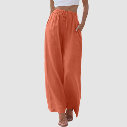 Eloria™ | Pantalon confort à jambe large et taille haute
