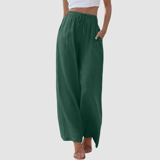 Eloria™ | Pantalon confort à jambe large et taille haute