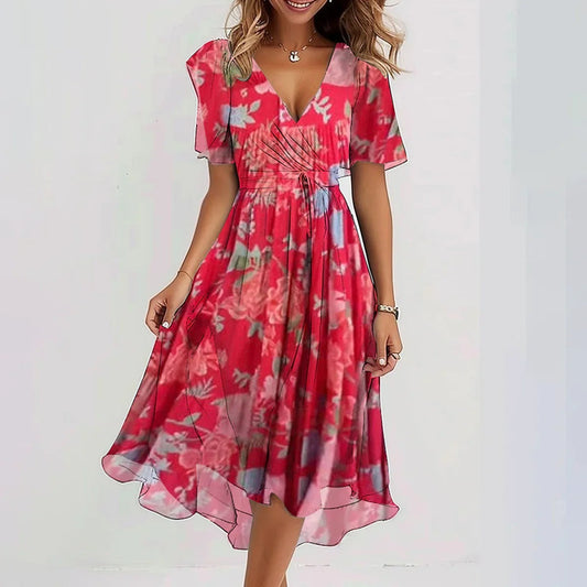 Marion | Robe élégante à manches courtes