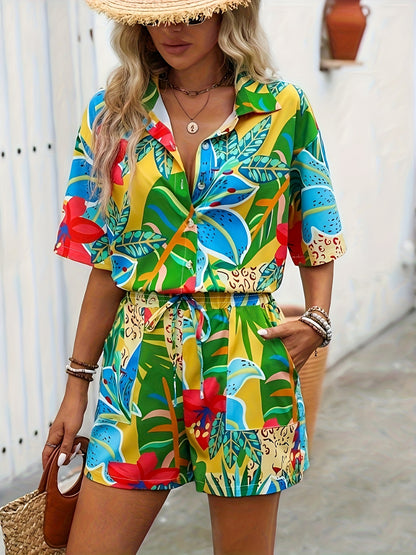 Vivette™ | Ensemble Estival Coloré à Imprimé Tropical