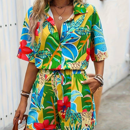 Vivette™ | Ensemble Estival Coloré à Imprimé Tropical