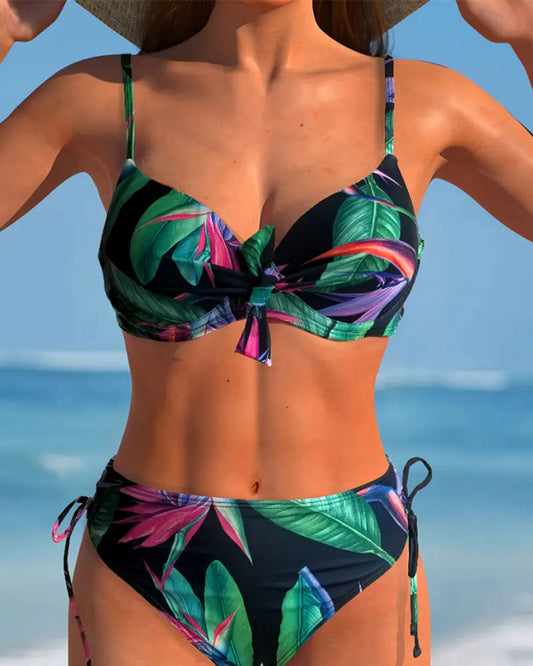 Vivette™ | Maillot de bain Imprimé Bretelles de Soutien-gorge Triangle