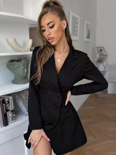Candice | Robe-blazer à double boutonnage